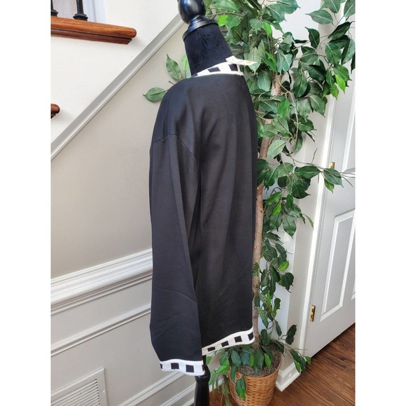 August Max Women Black Cotton Long Sleeve Buttons Front Cardigan Sweater Size 2X - Picture 6 of 14